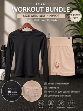 OQQ Women’s Gym fit bundle | Medium | NWOT